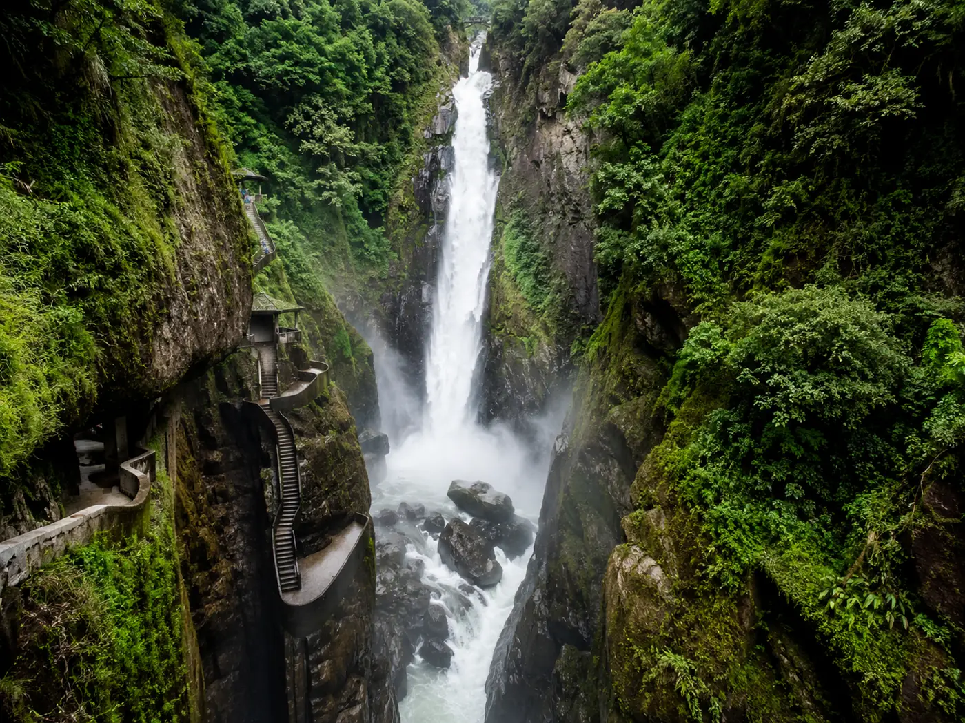 Famous swing area in Baños Ecuador