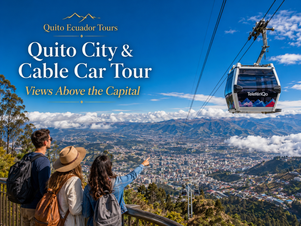 View from the cable car in Quito, Ecuador.