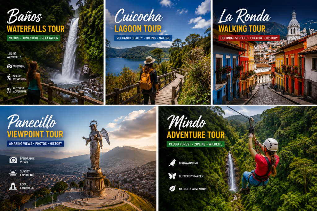 Baños Waterfalls Tour showcasing nature and adventure.