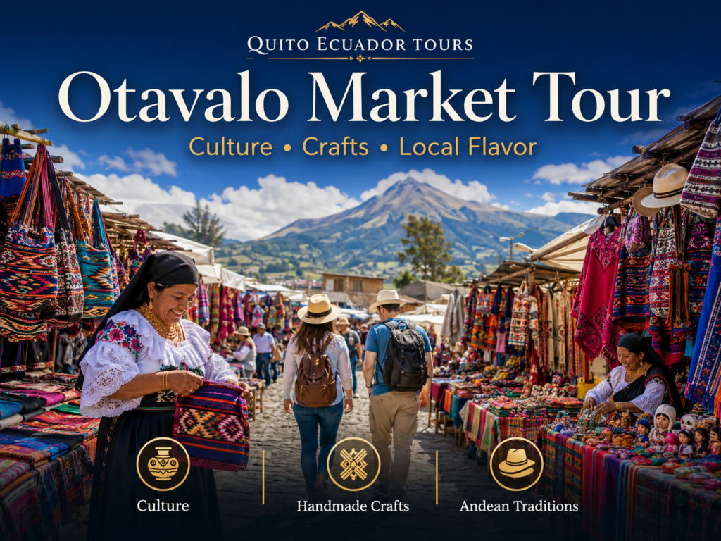 Explore the vibrant Otavalo Market with local crafts and culture.