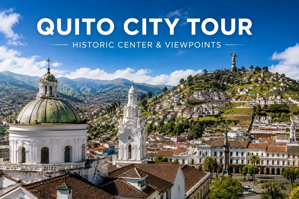 View of Quito's historic center and viewpoints.