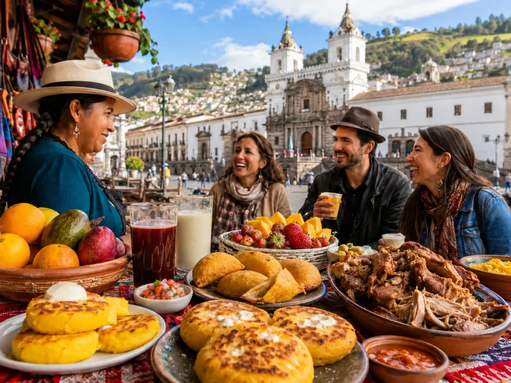 Local Ecuadorian food served in Quito's historic center.
